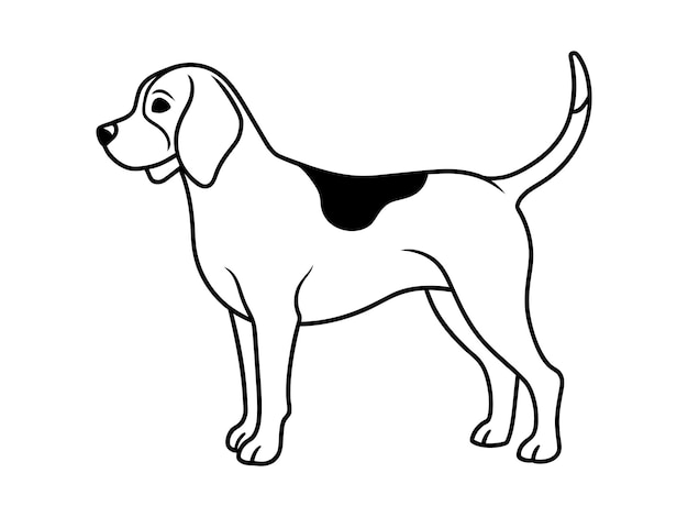 este es un Beagle Beagle line art Beagle drawing line vector artillustrations