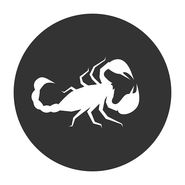 Este es el diseño de ilustración vectorial de escorpión
