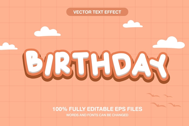 Es un efecto de texto vectorial lindo.