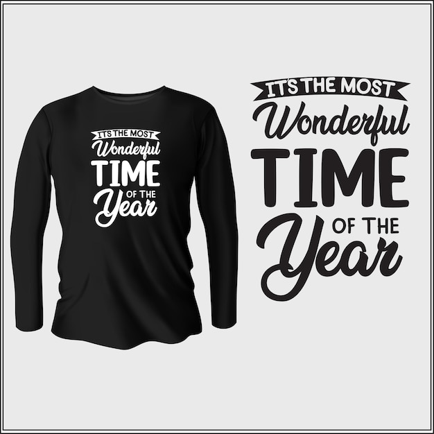 es la época más maravillosa del año diseño de camisetas con vector
