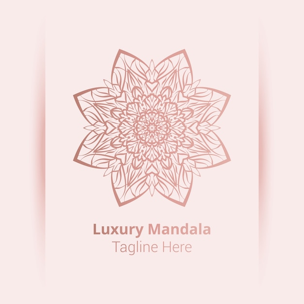 Este es el fondo del logotipo de mandala ornamental de lujo