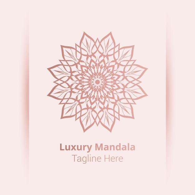 Este es el fondo del logotipo de mandala ornamental de lujo