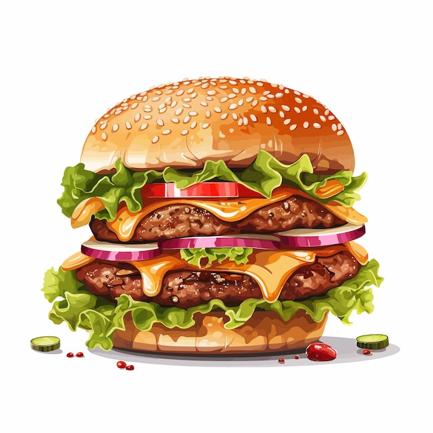 Vector es una hamburguesa deliciosa.