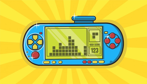 Es hora de retro diseño plano del juego