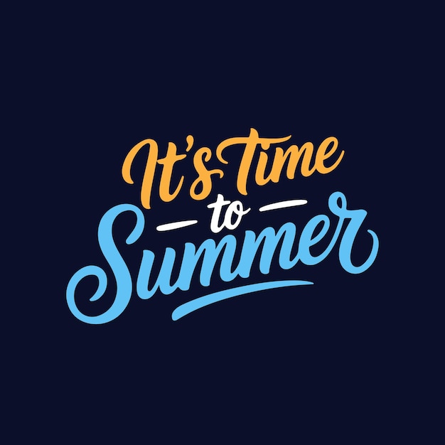 Es hora del verano Tipografía inspiradora Diseño de camisetas de citas y vector de letras