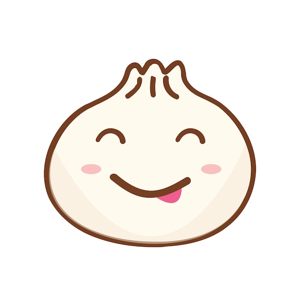 Es una ilustración de emoji de dumplings.