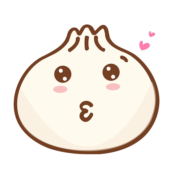 Es una ilustración de emoji de dumplings.