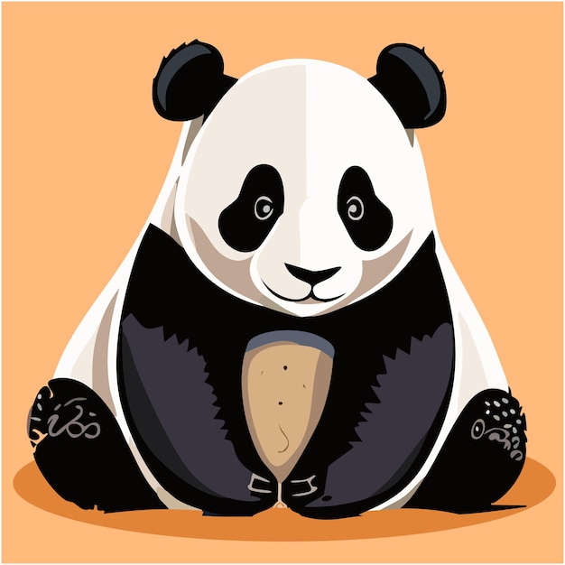 Es una ilustración vectorial de panda.