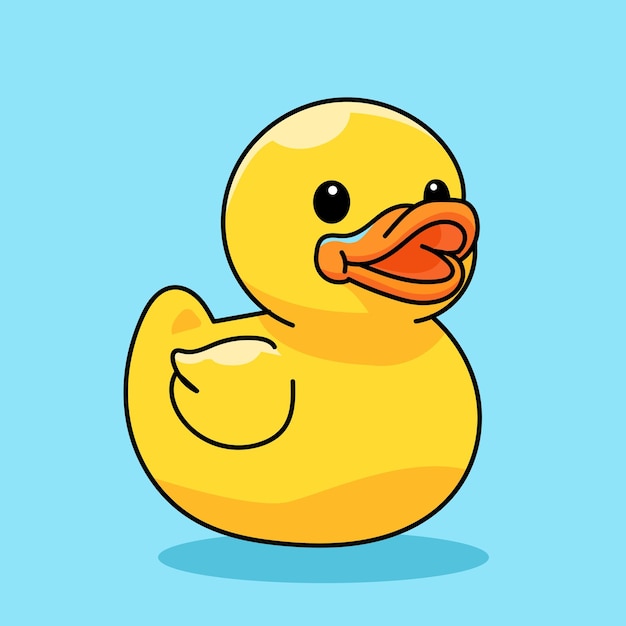 Es una imagen vectorial de un pato lindo.