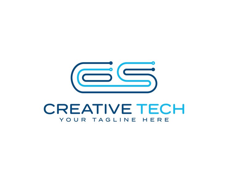 Vector es letra futurista logotipo de tecnología creativa perfecto para las startups de ti marcas digitales