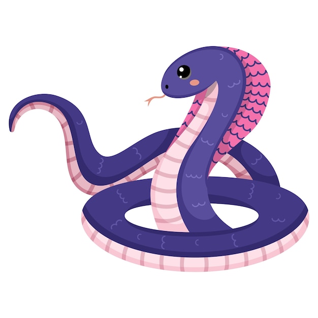 Es una linda serpiente púrpura.