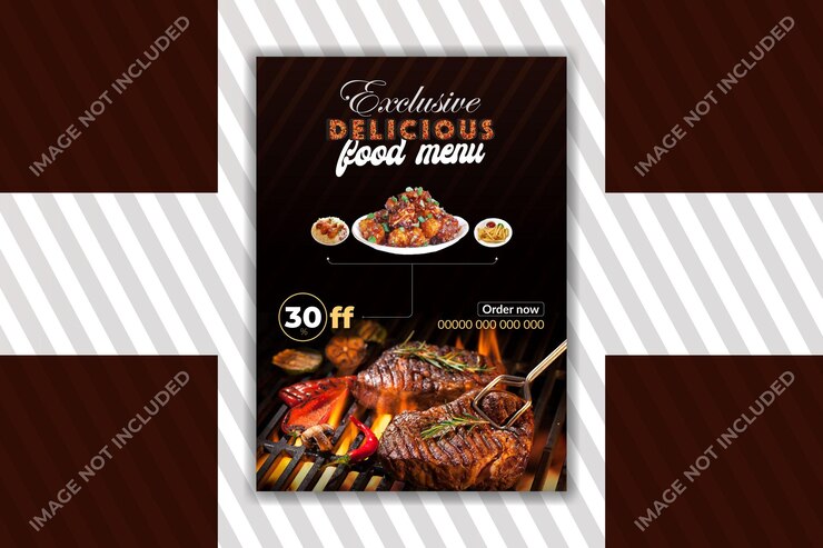 Vector este es un menú de comida es útil para restaurantes o marketing para negocios
