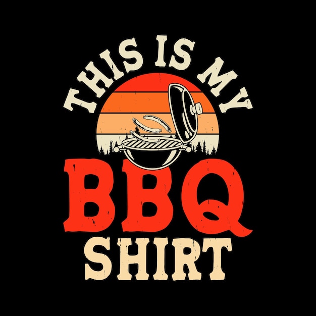 Esta es mi camiseta de barbacoa divertido amante de la barbacoa barbacoa retro vintage barbacoa chef diseño de camiseta