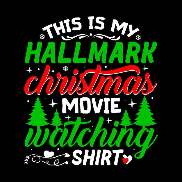 este es mi sello de Navidad ver películas camiseta Tipografía Vector Plantilla de diseño de camiseta