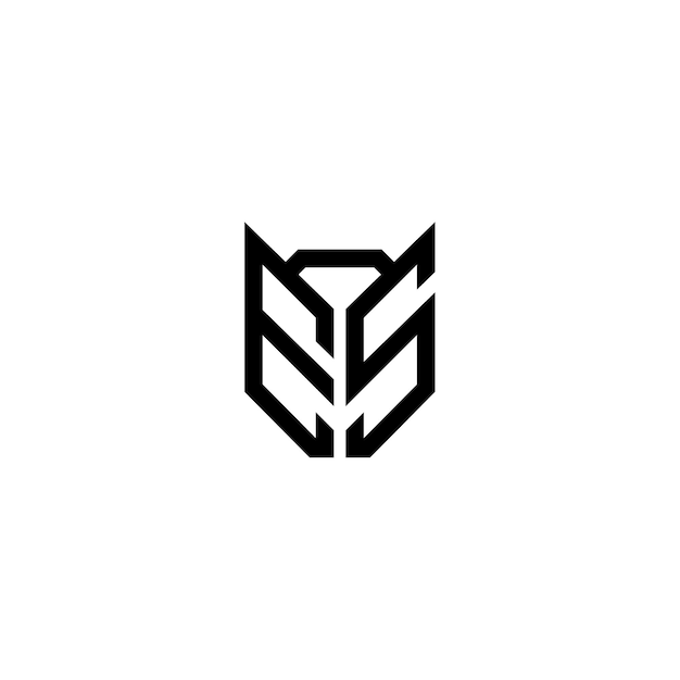 ES monograma logotipo diseño carta texto nombre símbolo monocromo logotipo alfabeto carácter simple logotipo