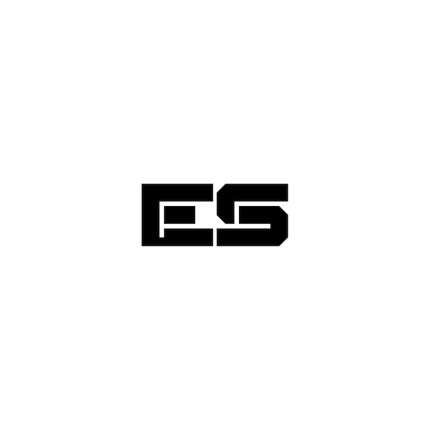 ES monograma logotipo diseño carta texto nombre símbolo monocromo logotipo alfabeto carácter simple logotipo