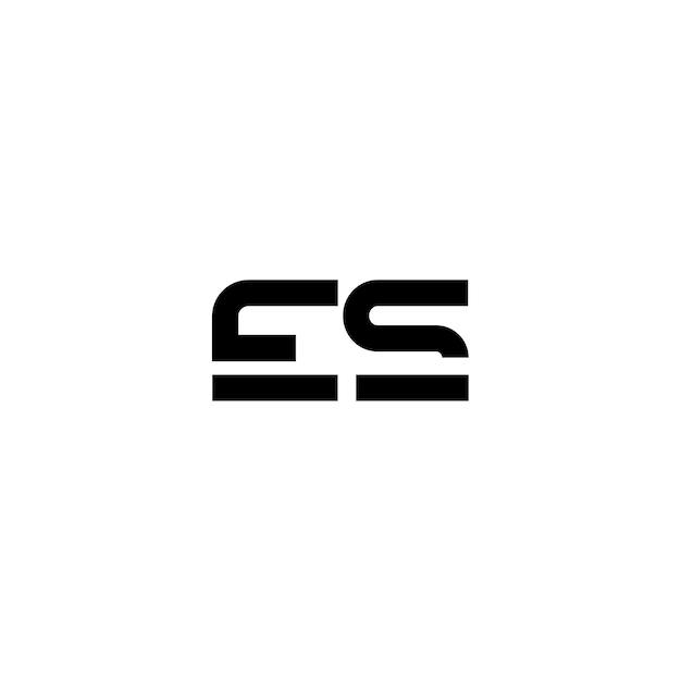 ES monograma logotipo diseño carta texto nombre símbolo monocromo logotipo alfabeto carácter simple logotipo