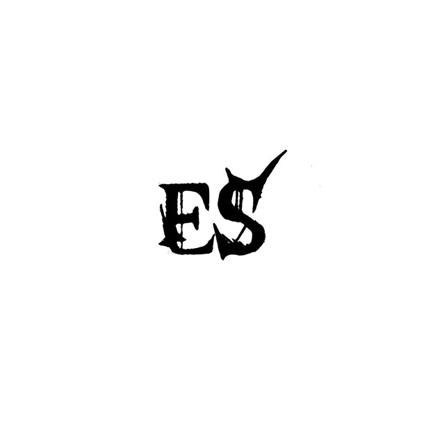 ES monograma logotipo diseño carta texto nombre símbolo monocromo logotipo alfabeto carácter simple logotipo