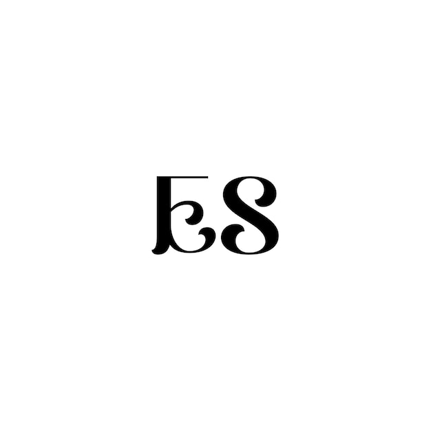 ES monograma logotipo diseño carta texto nombre símbolo monocromo logotipo alfabeto carácter simple logotipo