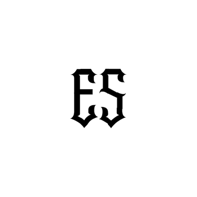 ES monograma logotipo diseño carta texto nombre símbolo monocromo logotipo alfabeto carácter simple logotipo