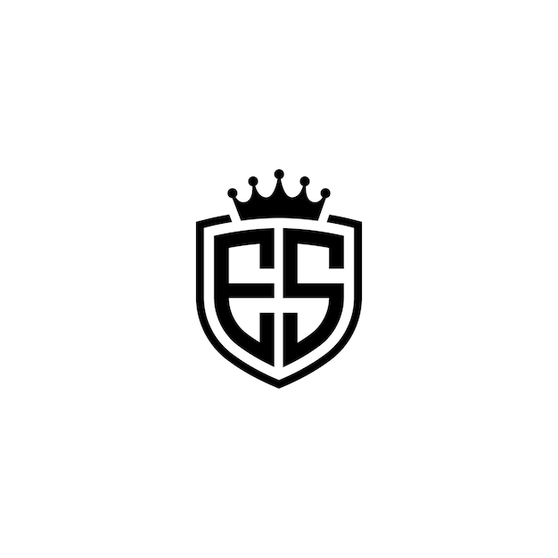 ES monograma logotipo diseño carta texto nombre símbolo monocromo logotipo alfabeto carácter simple logotipo