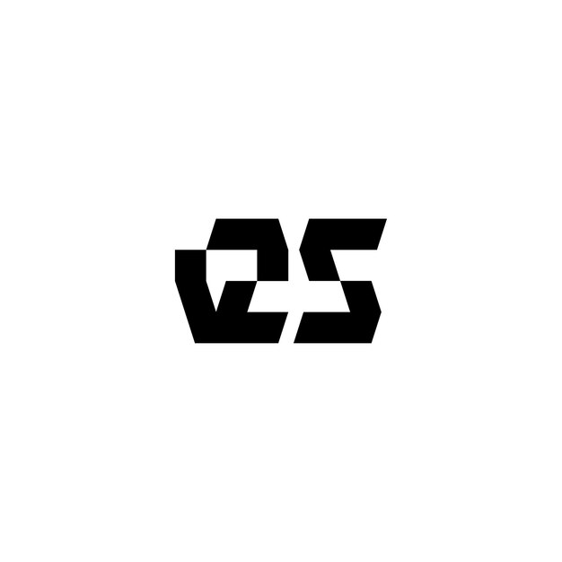 ES monograma logotipo diseño carta texto nombre símbolo monocromo logotipo alfabeto carácter simple logotipo
