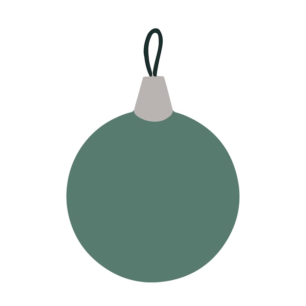 Este es un ornamento navideño verde muy minimalista que simboliza la alegría navideña