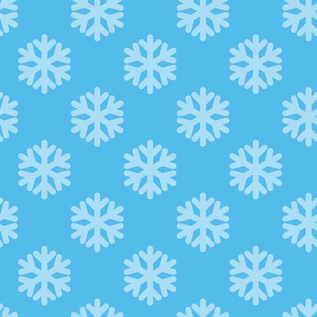 Este es un patrón sin costuras con copos de nieve sobre un fondo azul.