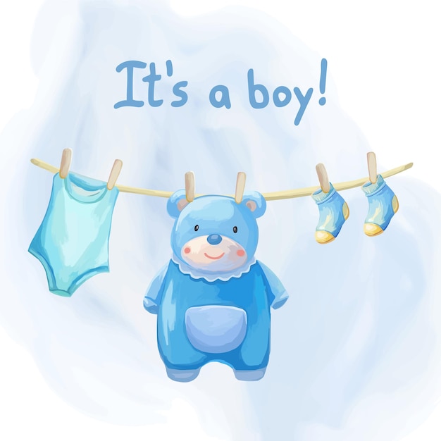 Es una ropa de bebé de estilo azul para niños.