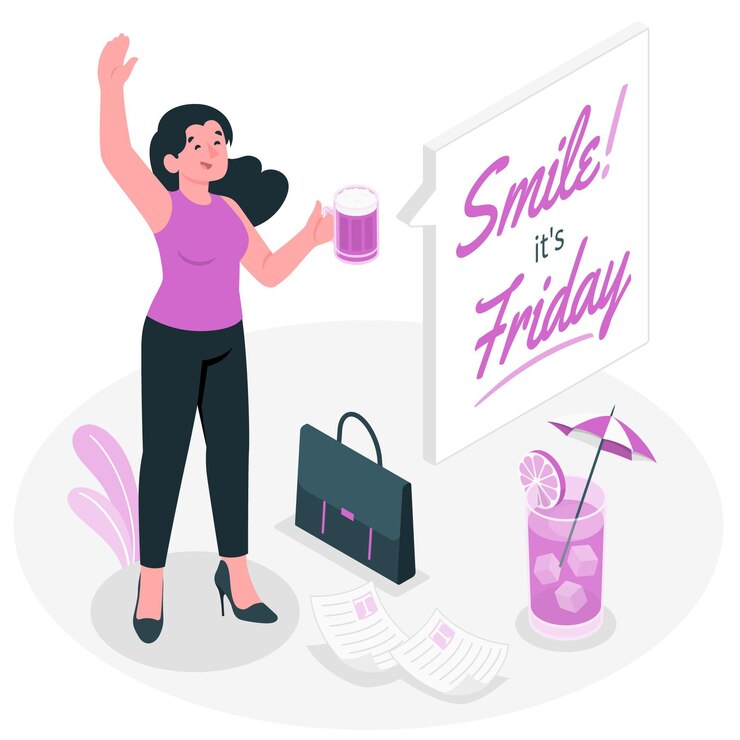 Vector es viernes concepto ilustración