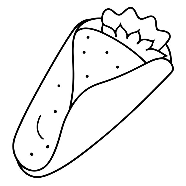 Esbozo de burrito libro de colorear página de arte de línea ilustración dibujo digital