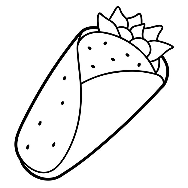 Esbozo de burrito libro de colorear página de arte de línea ilustración dibujo digital