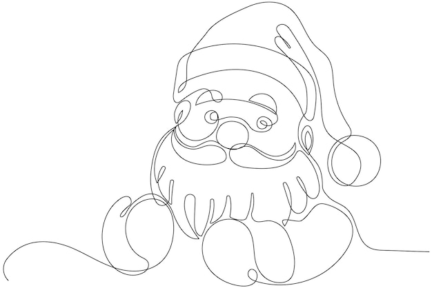 Esbozo conceptual de Navidad dibujado a mano por Vector Santa Claus conduciendo un coche con una bolsa abierta llena de regalos