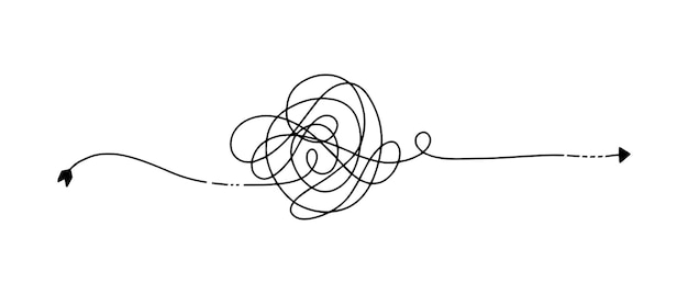 Esbozo dibujado a mano de enredos garabateados Escriptura abstractamente garabateada Ilustración vectorial