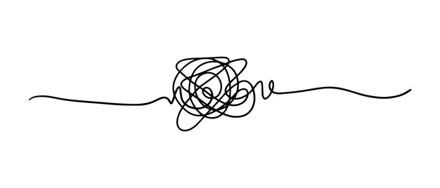 Esbozo dibujado a mano de enredos garabateados Escriptura abstractamente garabateada Ilustración vectorial