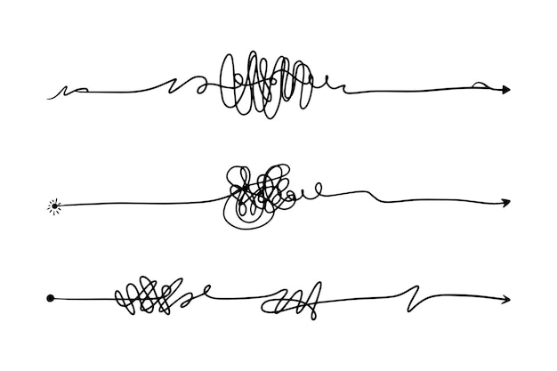 Esbozo dibujado a mano de enredos garabateados Escriptura abstractamente garabateada Ilustración vectorial