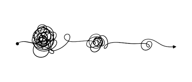 Esbozo dibujado a mano de enredos garabateados Escriptura abstractamente garabateada Ilustración vectorial
