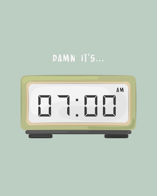 Esbozo de dibujo vectorial del reloj despertador
