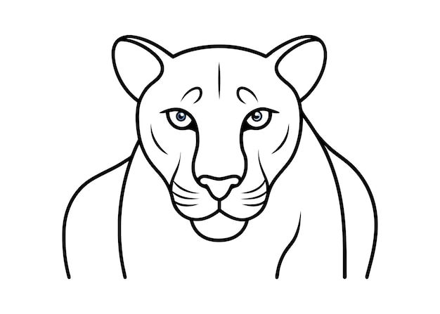 esbozo del diseño de la ilustración vectorial de Panther