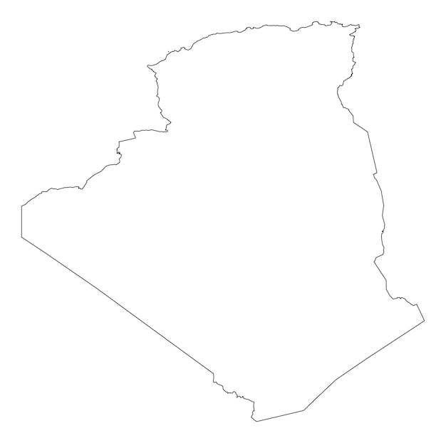 Esbozo del diseño del mapa de Argelia Ilustración del mapa