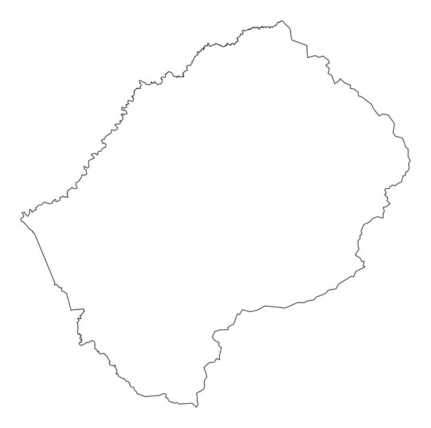 Esbozo del diseño del mapa de lesotho Ilustración del mapa