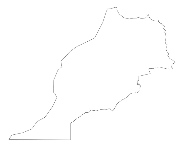 Esbozo del diseño del mapa de Marruecos Ilustración del mapa