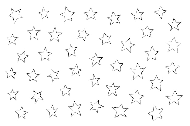 Esbozo de estrellas dibujado a mano