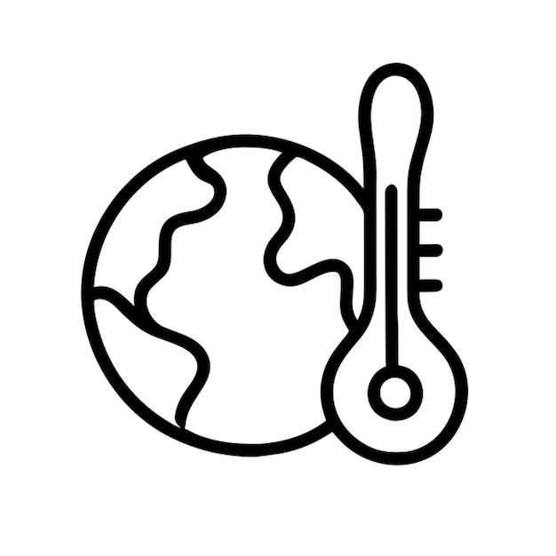 Esbozo del icono del calentamiento global