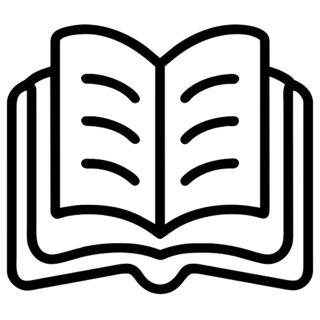 Esbozo del icono del libro 2d
