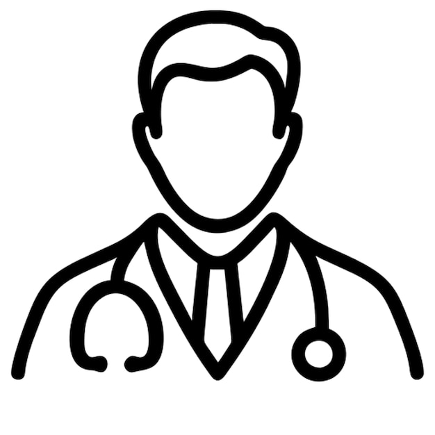 Esbozo del icono del médico experto