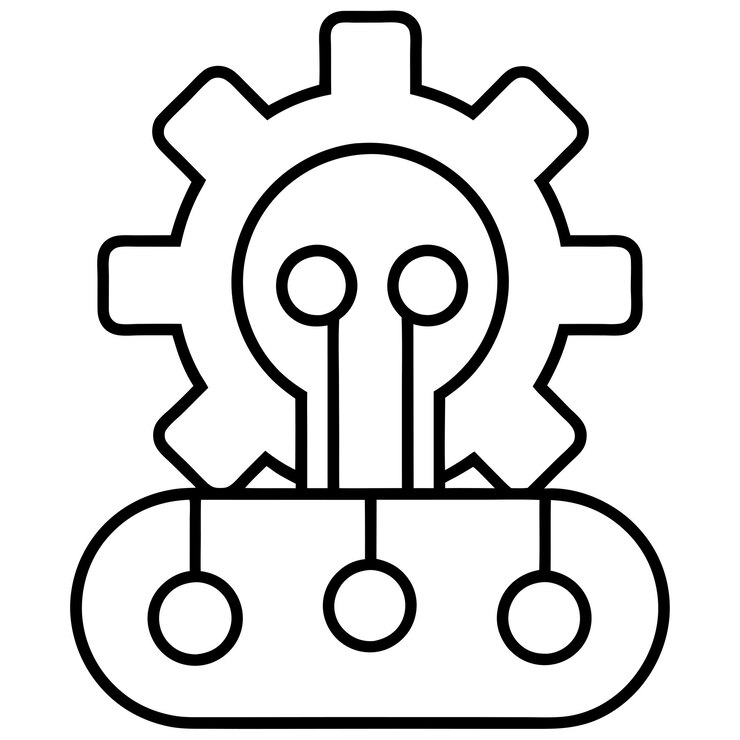 Vector esbozo de la ilustración vectorial del icono de la tecnología digital ilustración vectoria del ícono de la tecnologia digital