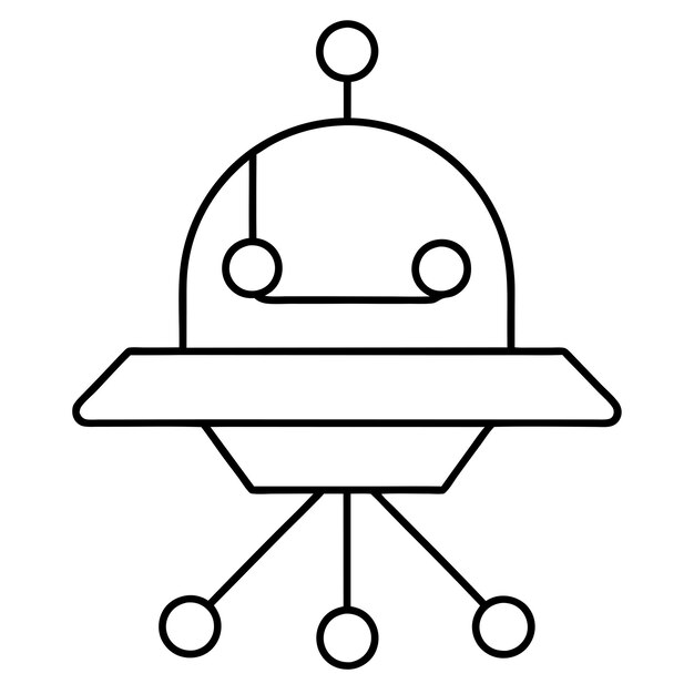 Esbozo de la ilustración vectorial del icono de la tecnología digital Ilustración vectoria del ícono de la tecnologia digital