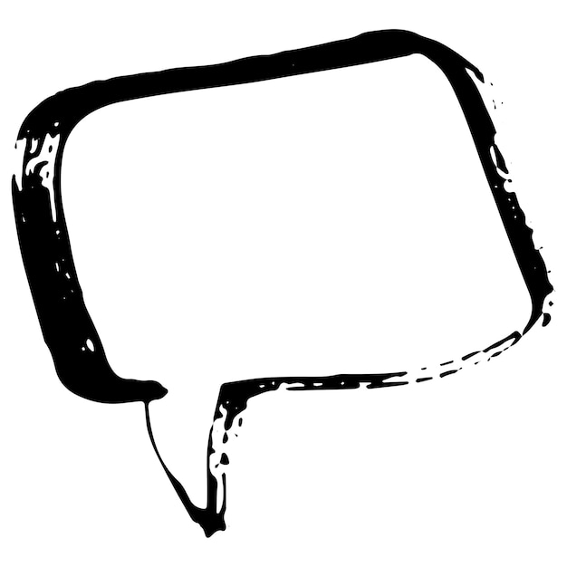 Esbozo de línea delgada de burbuja de habla Ilustración lineal de chat de comunicación del diálogo del cliente en blanco t