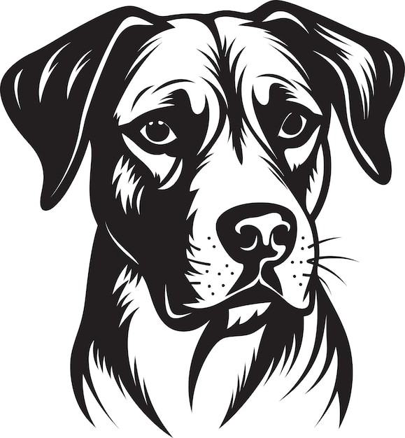 Vector esbozo manchado de hollín perro negro gráfico raven rhapsody perro en vector negro